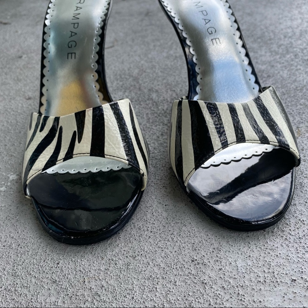 Rampage Y2k Black White Porsha Mule Heel 7.5 - Picture 6 of 7